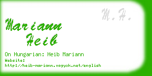 mariann heib business card